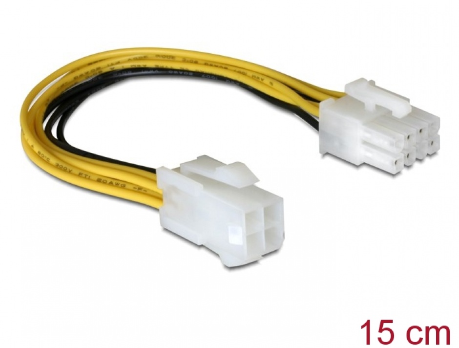 Cablu alimentare 8 pini EPS la 4 pini ATX/P4, Delock 82405 conectica.ro