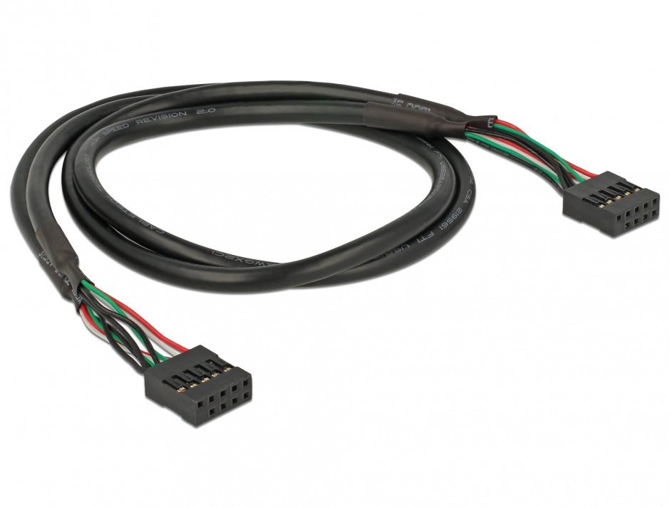 Cablu USB pinheader M – M 10 pin, Delock 82437 conectica.ro
