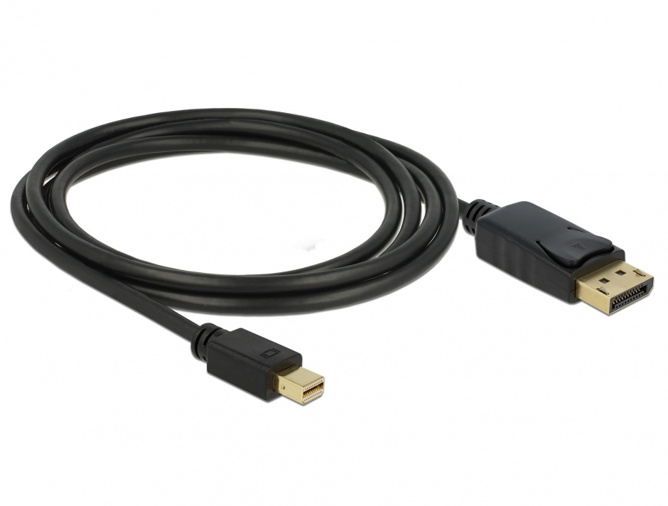 Cablu mini DisplayPort la DisplayPort v1.2 4K T-T ecranat 2m, Delock 82438 imagine noua