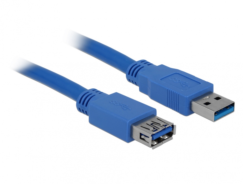 Cablu prelungitor USB 3.0 T-M 1m Bleu, Delock 82538 3.0