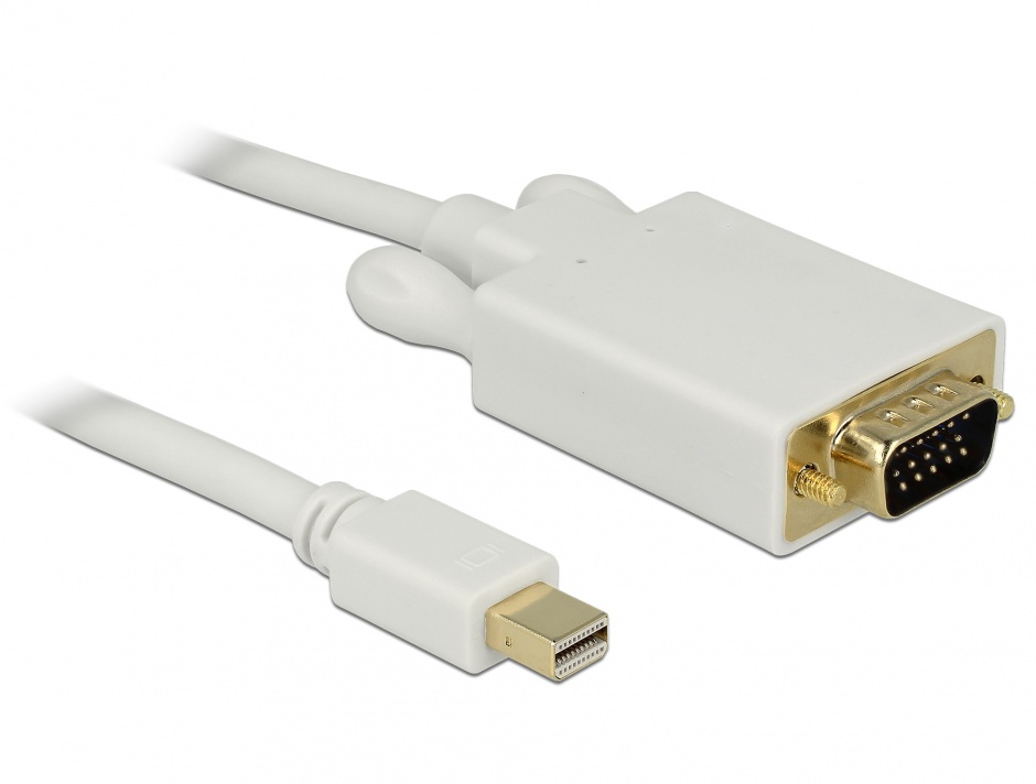 Cablu mini DisplayPort la VGA T-T 1m Alb, Delock 82639 imagine noua
