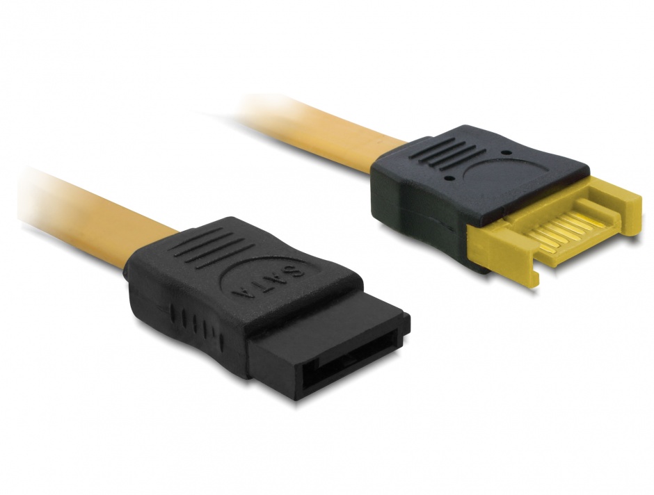 Cablu prelungitor SATA II 3 Gb/s date 100cm, Delock 82666 conectica.ro