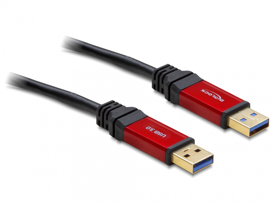 Cablu USB 3.0-A Premium T-T 3m, Delock 82746 imagine noua