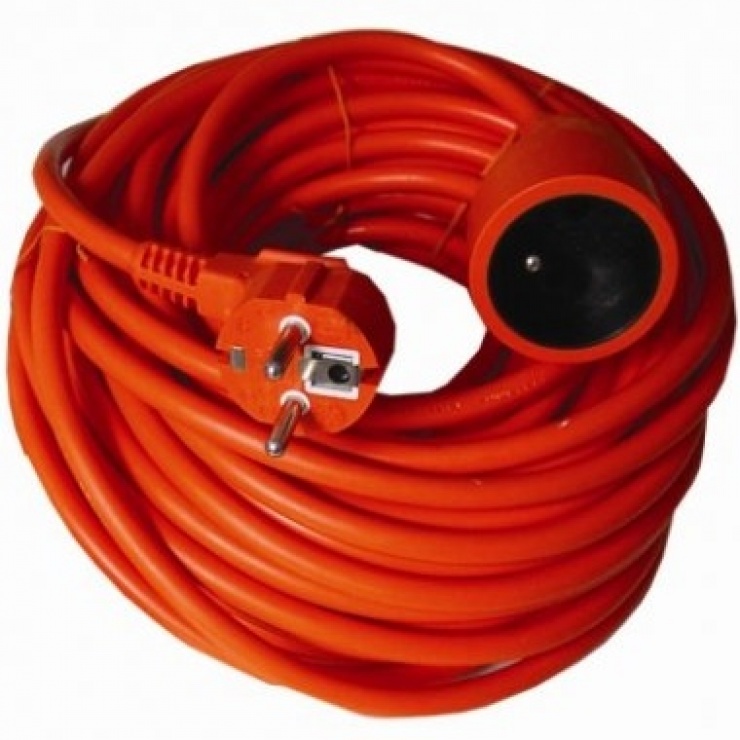Cablu prelungitor alimentare Schuko Premium T-M Orange 20m, PPE2-20 imagine noua