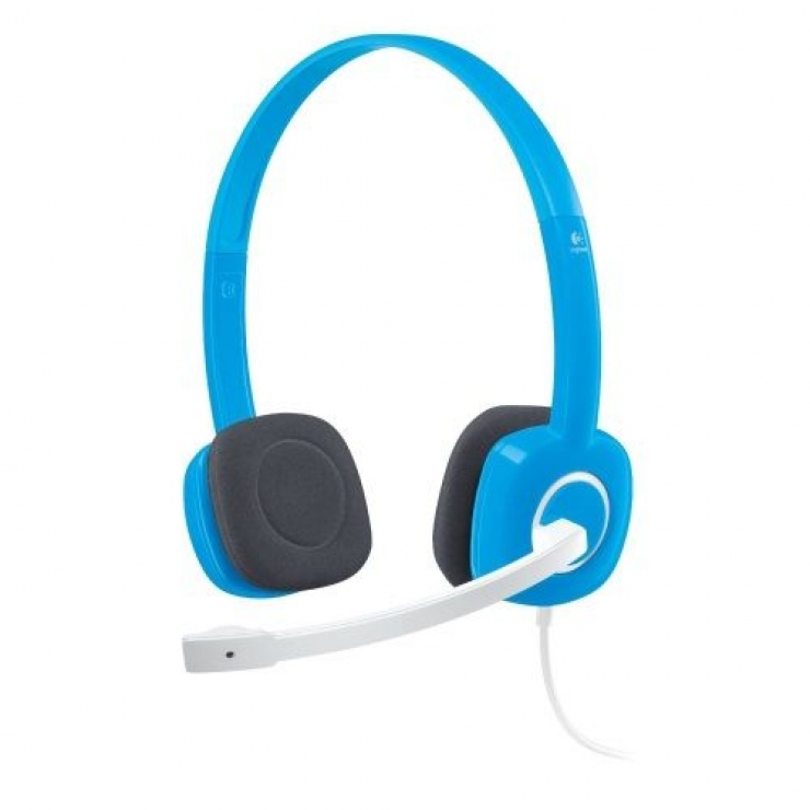 Casti logitech h150 cu microfon, sky blue 981-000368