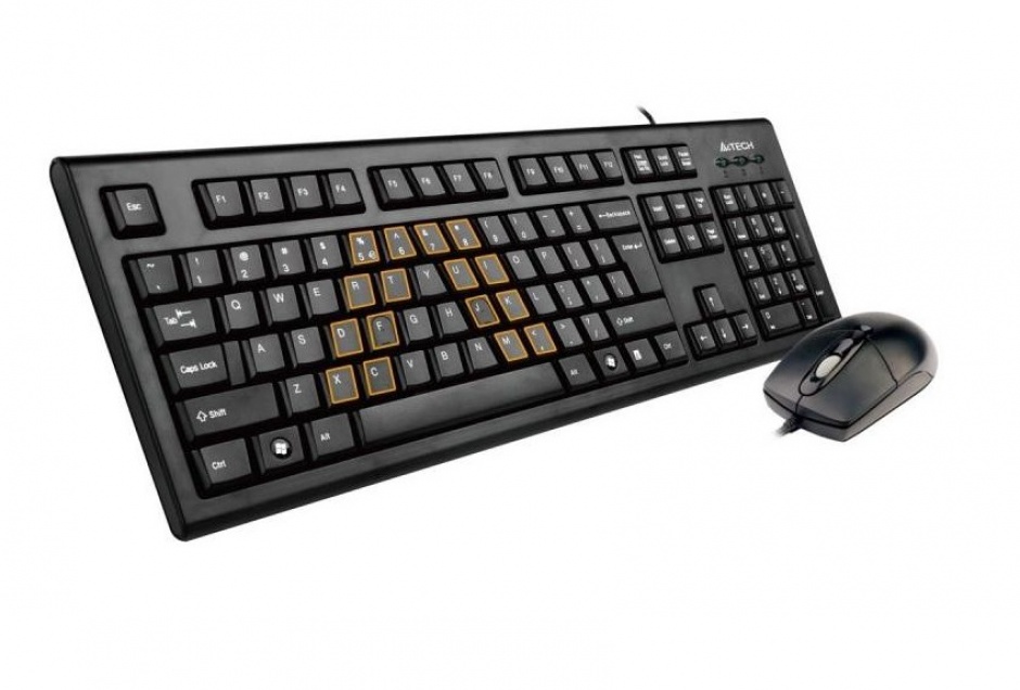 Kit tastatura + mouse USB, A4TECH KRS-8572-USB imagine noua