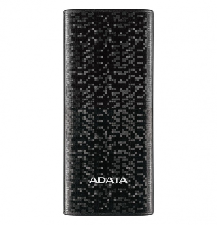 Baterie externa p10000 10000mah, 2 x usb, 4 x led negru, adata ap10000-dusb-cbk