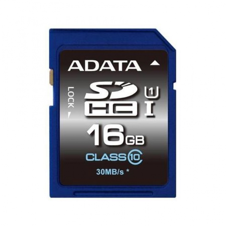 Card de memorie sdhc 32gb clasa 10, adata asdh32guicl10-r