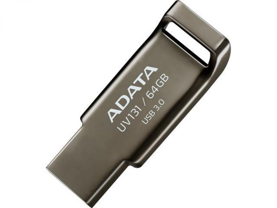 Stick USB 3.0 64GB ADATA UV131 Aliaj zinc Grey crom A-Data