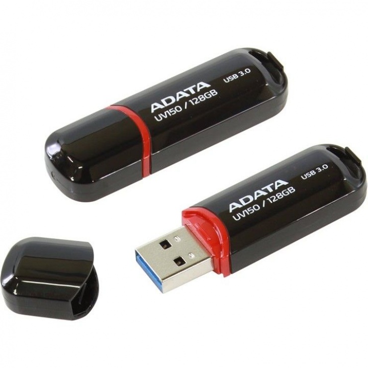 Stick USB 3.0 cu capac 128GB UV150 Negru, ADATA A-Data