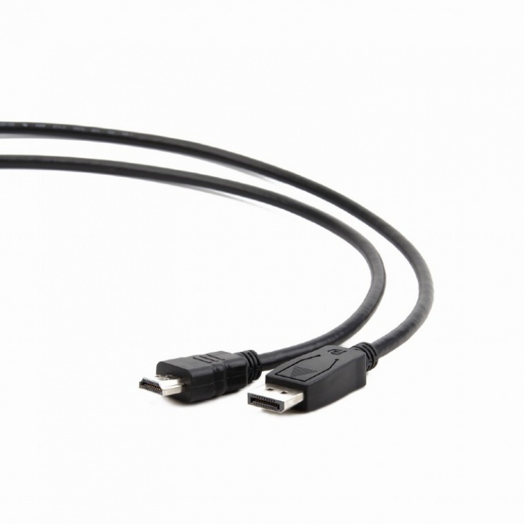 Cablu Displayport la HDMI T-T 5m Negru, Gembird CC-DP-HDMI-5M Gembird conectica.ro imagine 2022 3foto.ro