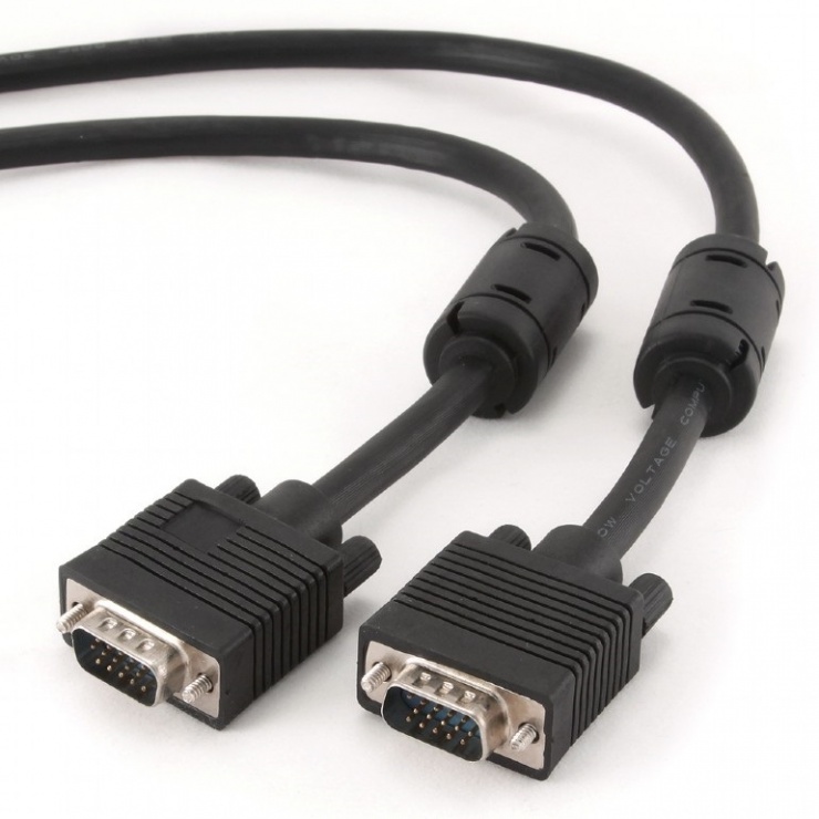 Cablu VGA T-T ecranat 10m, negru, CC-PPVGA-10M-B conectica.ro