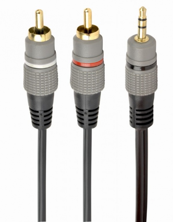Cablu audio Premium jack 3.5mm la 2 x RCA T-T 1.5m, Gembird CCA-352-1.5M