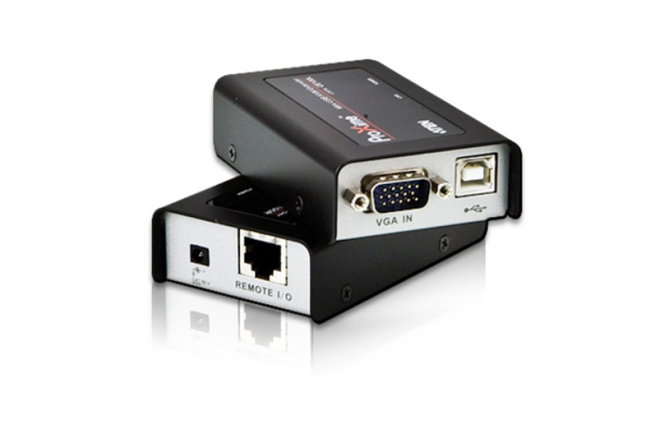 Mini KVM Extender USB VGA Cat 5 100m, Aten CE100 imagine noua