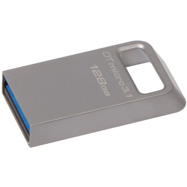 Stick DataTraveler Micro 128GB USB 3.1/3.0, Metal, Kingston imagine noua