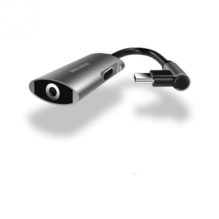 Adaptor audio + incarcare usb-c la usb-c + jack stereo 3.5mm t-m, dux ducis