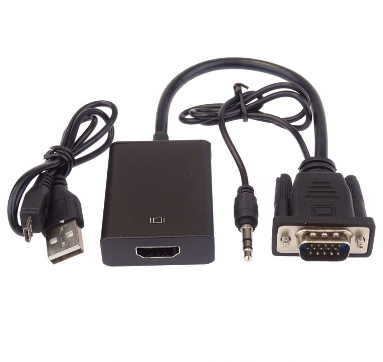 Adaptor vga la hdmi cu audio si alimentare, khcon-49