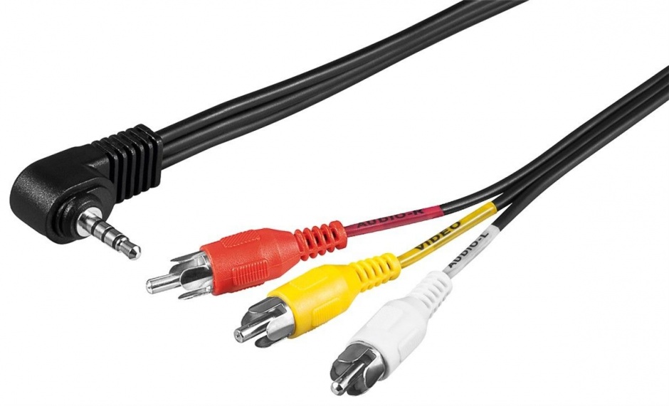 Cablu stereo jack 3.5mm 4 pini la 3 x RCA T-T 1.5m, KJACK4CIN conectica.ro