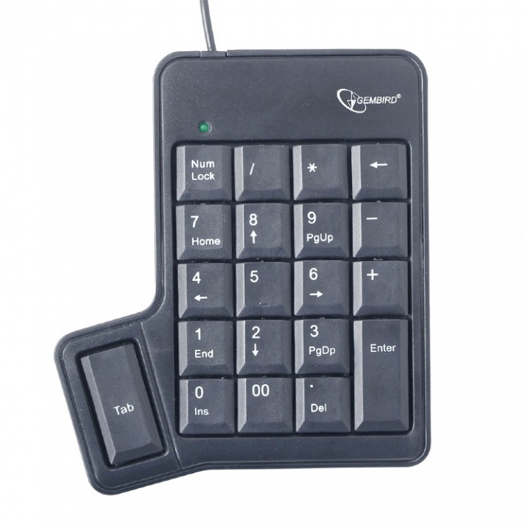 Tastatura numerica pe usb + tasta tab, gembird kpd-ut-01