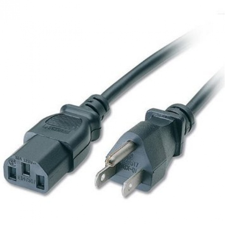 Cablu de alimentare USA la C13 2m Negru, KPSP2-USA conectica.ro