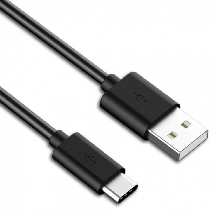 Cablu USB 2.0 la USB-C T-T 3A 0.5m Negru, KU31CF05BK 0.5m imagine noua 2022