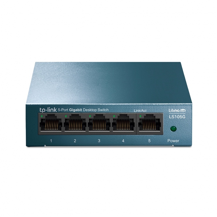 Switch 5 porturi Gigabit LiteWave carcasa metalica, TP-LINK LS105G