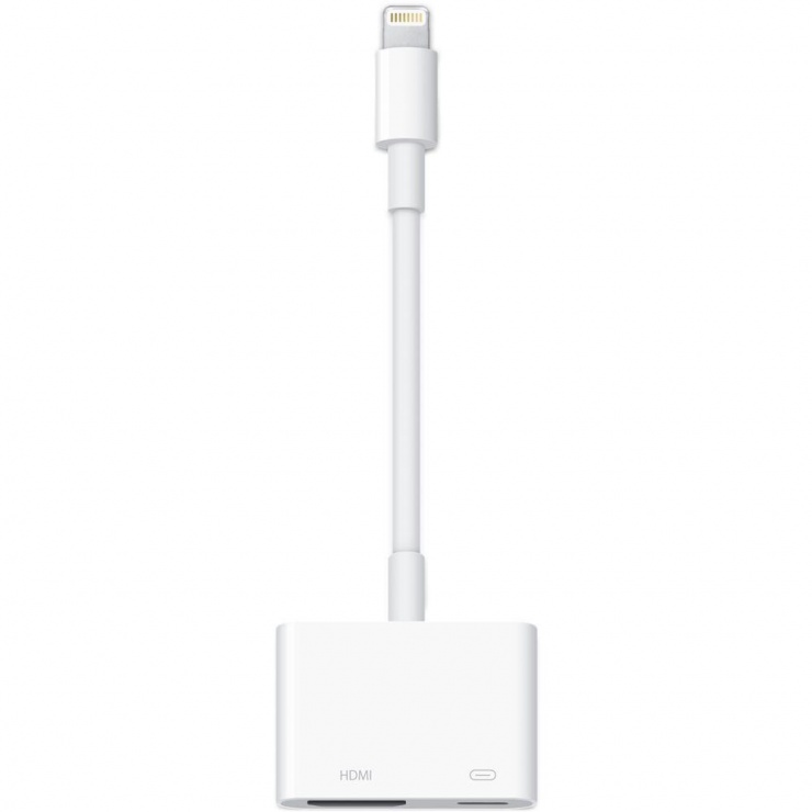 Adaptor audio-video iPhone Lightning la HDMI cu alimentare, Apple imagine noua
