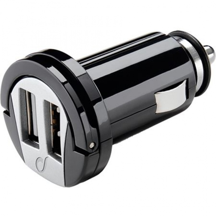 Incarcator auto 2 x usb 2a, negru, cellular line