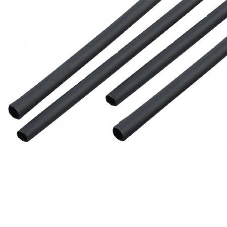 Set 10 buc tub termocontractabil 1.5mm x 1m Negru, NAR0242