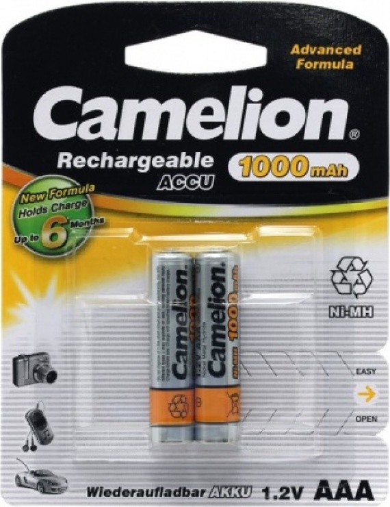 Blister 2 buc acumulatori aaa ni-mh 1000mah, camelion