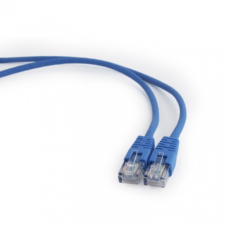 Cablu retea UTP Cat.5e 3m albastru, Gembird PP12-3M/B conectica.ro