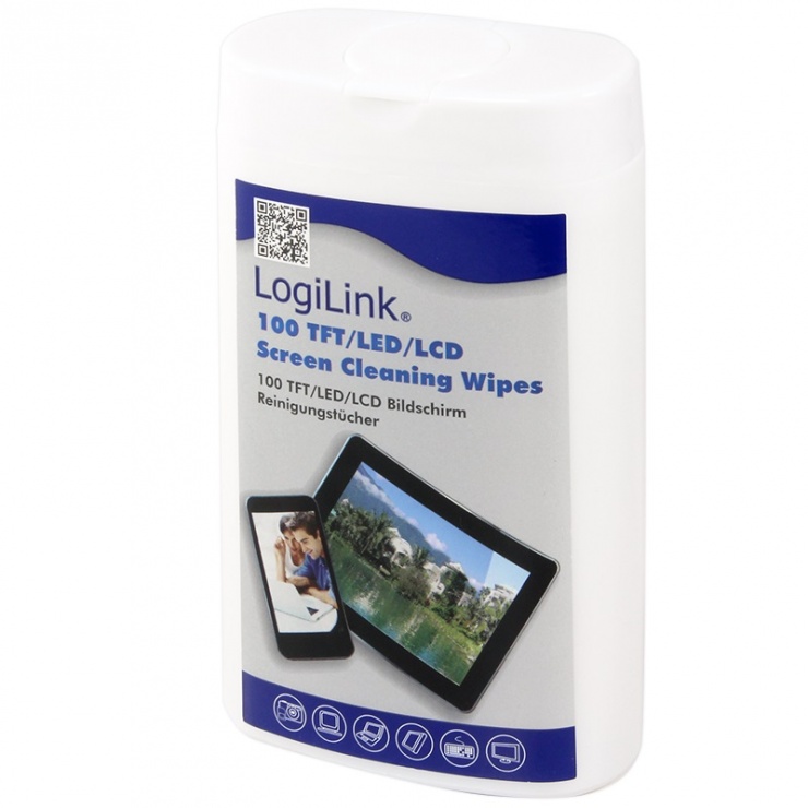 Servetele curatare ecrane LogiLink 100buc, RP0010