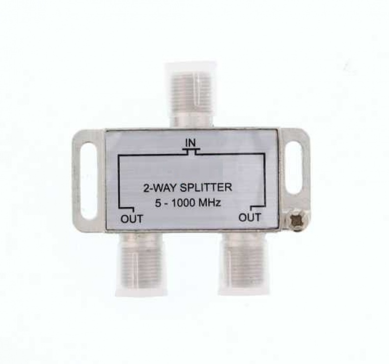 Splitter CATV coaxial (antena tv) 2 porturi 2500 MHz, SPLT-FC/2-ST-WL conectica.ro