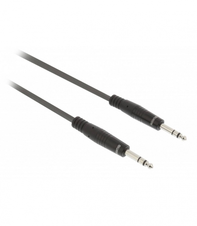 Cablu audio stereo jack 6.35mm t-t 5m gri, sweex swop23020e50