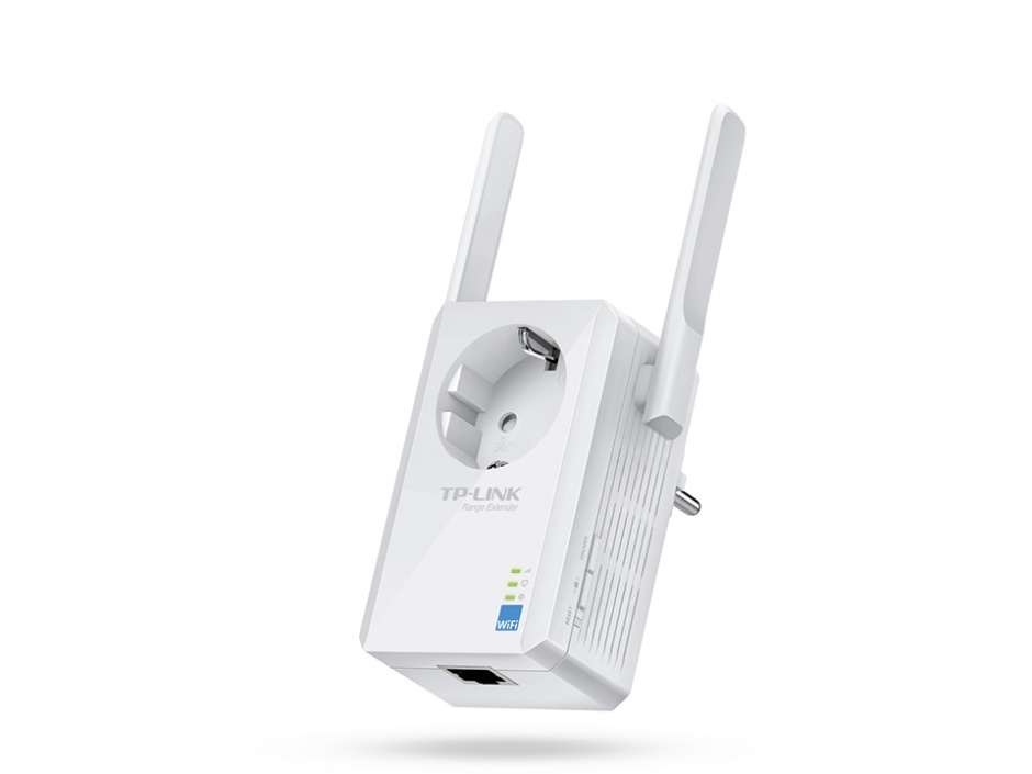 Range Extender Universal WiFi 300Mbps cu AC Passthrough, TP-Link TL-WA860RE conectica.ro imagine noua tecomm.ro