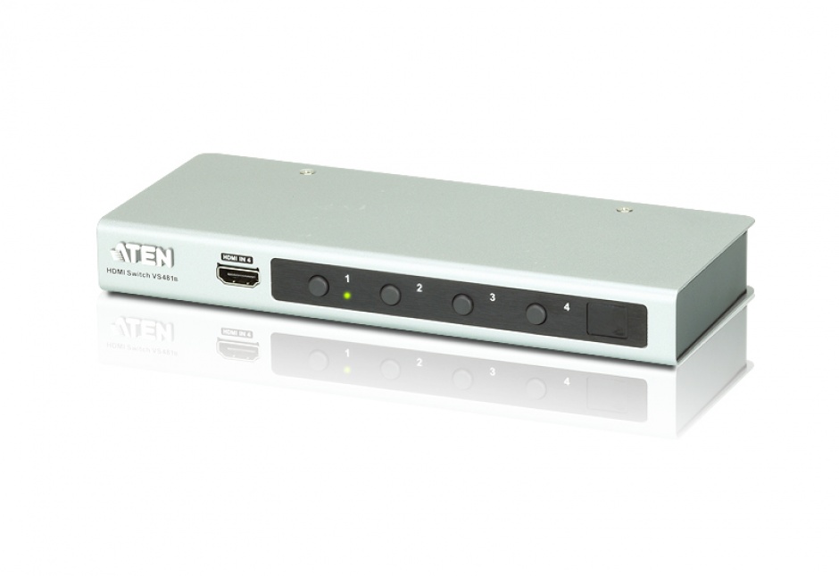 Switch HDMI 4K 4 porturi cu telecomanda, ATEN VS481B imagine noua