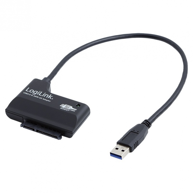 Adaptor USB 3.0 la SATA III pentru HDD/SSD 2.5″+3.5″, Logilink AU0013 conectica.ro imagine noua tecomm.ro