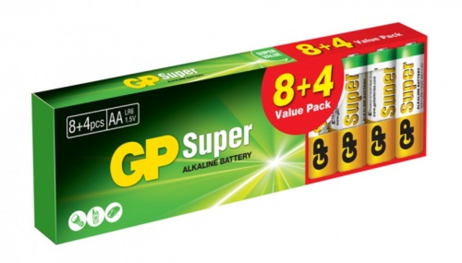 Set 12 buc baterie r6 aa, gp batteries