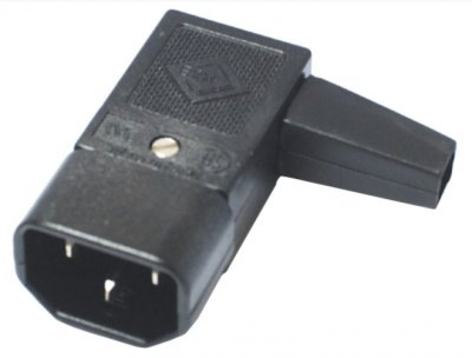 Conector de alimentare 230v/f iec c14 unghi tata