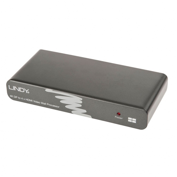 Multiplicator displayport v1.2 la 4 x hdmi cu video wall processor, lindy l38418
