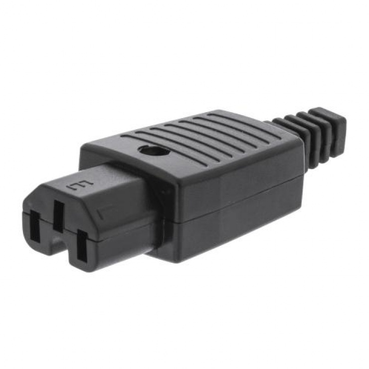 Conector de alimentare iec c15 negru