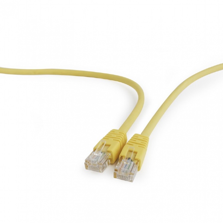 Cablu retea UTP Cat.5e 3m galben, Gembird PP12-3M/Y conectica.ro