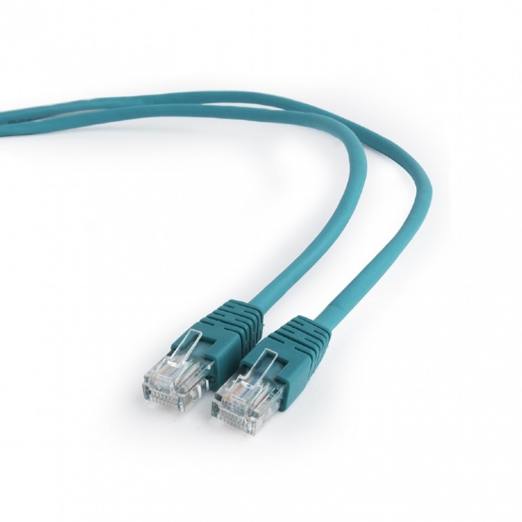 Cablu retea UTP Cat.5e 5m verde, Gembird PP12-5M/G conectica.ro