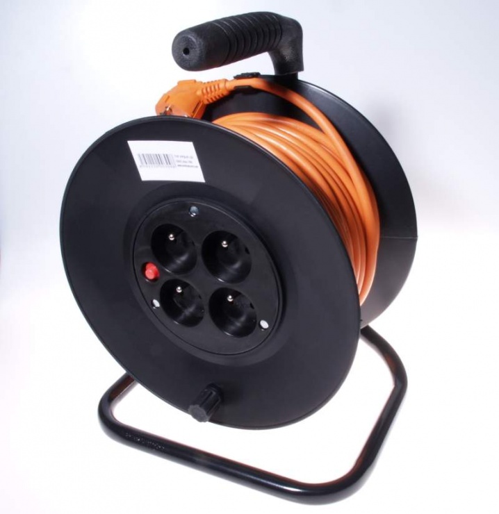 Cablu prelungitor cu tambur 4 prize Schuko 230V 25m Orange, PPB-01-25 OEM 230V imagine 2022 3foto.ro