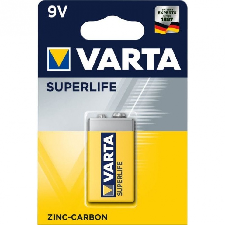 Baterie Varta 9V Superlife Zinc-Carbon conectica.ro imagine noua 2022