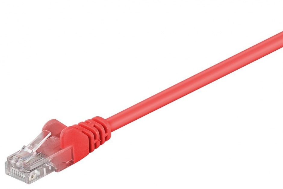 Cablu retea UTP cat 5e 0.25m Rosu, SPUTP002R conectica.ro