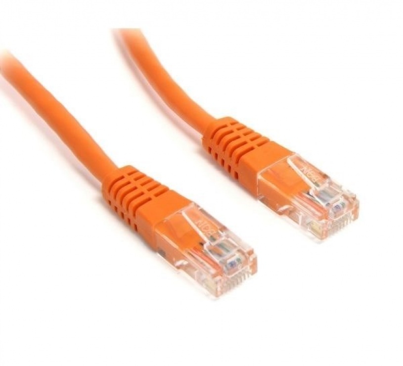 Cablu de retea RJ45 MYCON UTP Cat.6 0.3m Portocaliu, CON0947 0.3m