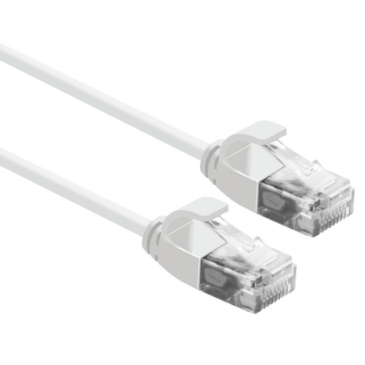 Cablu de retea Slim cat 6A UTP LSOH 5m Alb, Roline 21.15.0985 conectica.ro