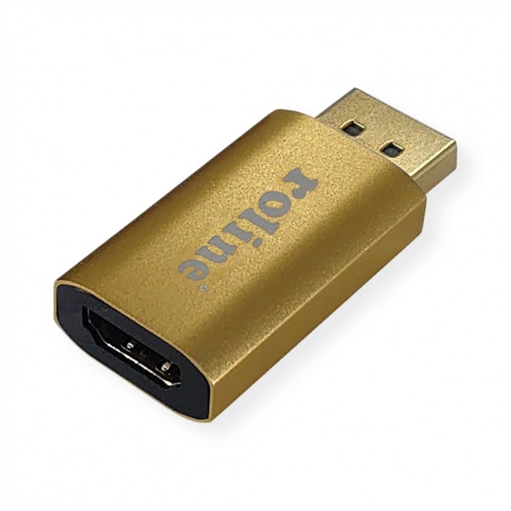 Adaptor GOLD Displayport 1.2 la HDMI activ 4K@60Hz T-M, Roline 12.03.3158 imagine noua
