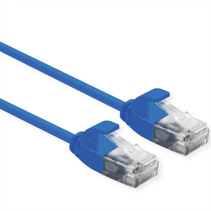 Cablu de retea Slim cat 6A UTP LSOH 3m Albastru, Roline 21.15.3946 21.15.3946 imagine noua 2022